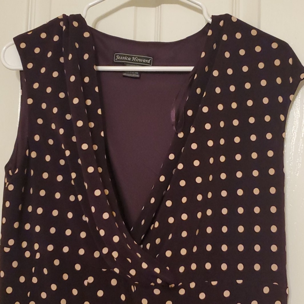 BLACK POLKA DOT DRESS - Picture 2 of 3